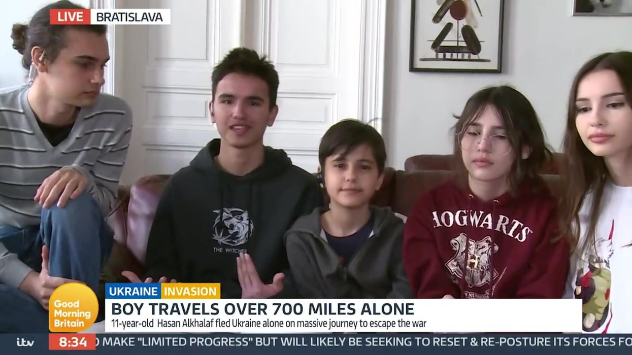 11-year-old boy who fled 700 miles out of Ukraine alone happy to be 'safe'