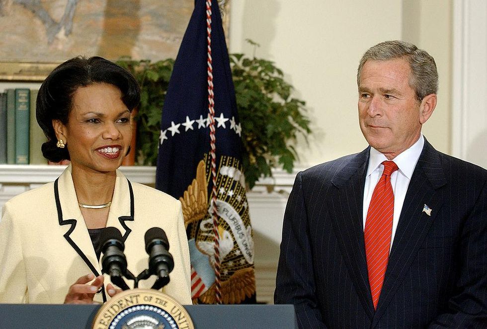 16 November 2004: Condoleezza Rice speaks after U.S. President George W. Bush announced her nomination to be the next Secretary of State at the White House in Washington DC.