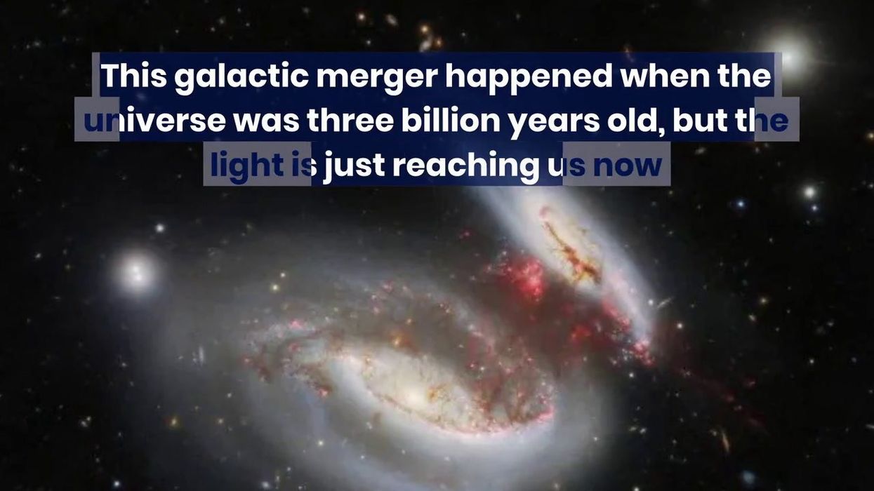 A huge black hole is speeding through its galaxy giving birth to baby stars