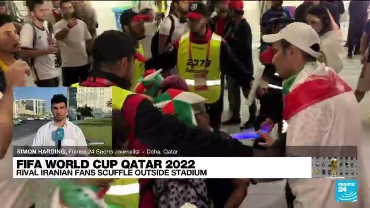 Bizarre photo shows World Cup footballs being charged before matches