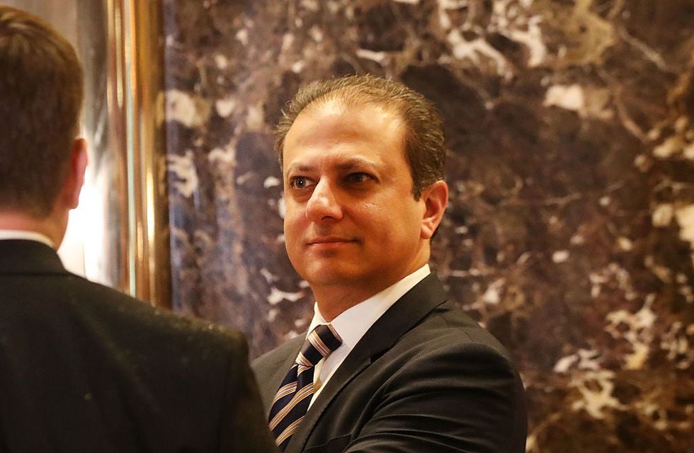 30 November 2016: Preet Bharara, the top federal prosecutor in Manhattan, arrives at Trump Tower in New York City, in which then President-elect Donald Trump and his transition team were based. Picture:
