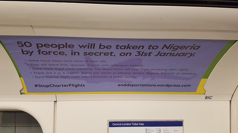 50 people will be taken to Nigeria by force, in secret, on 31st January
