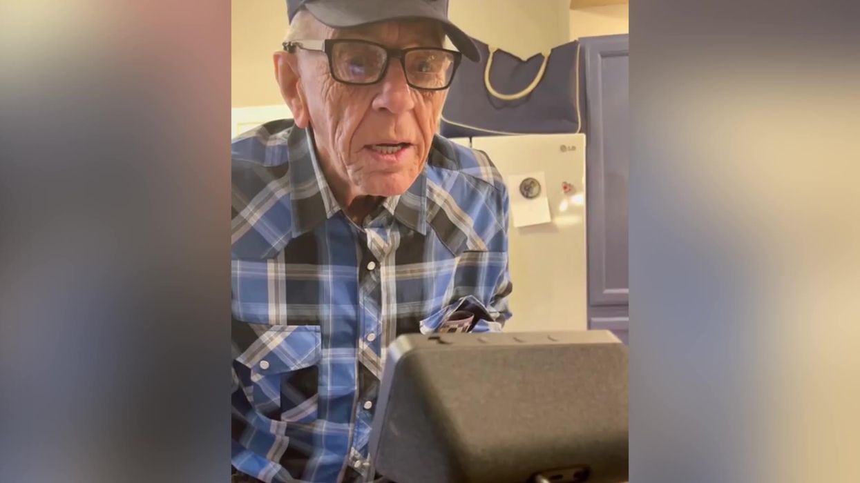 Video of adorable older man getting free merchandise has viewers teary-eyed