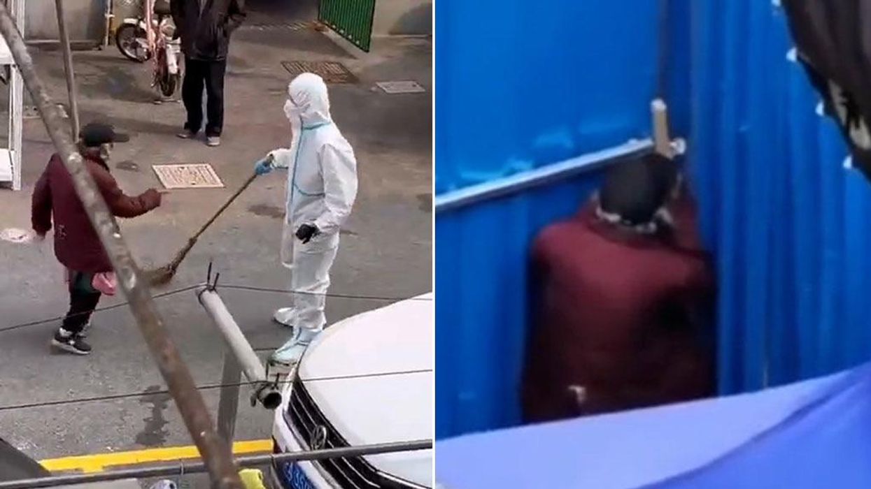 95-year-old woman fights off six men as she resists Shanghai Covid rules