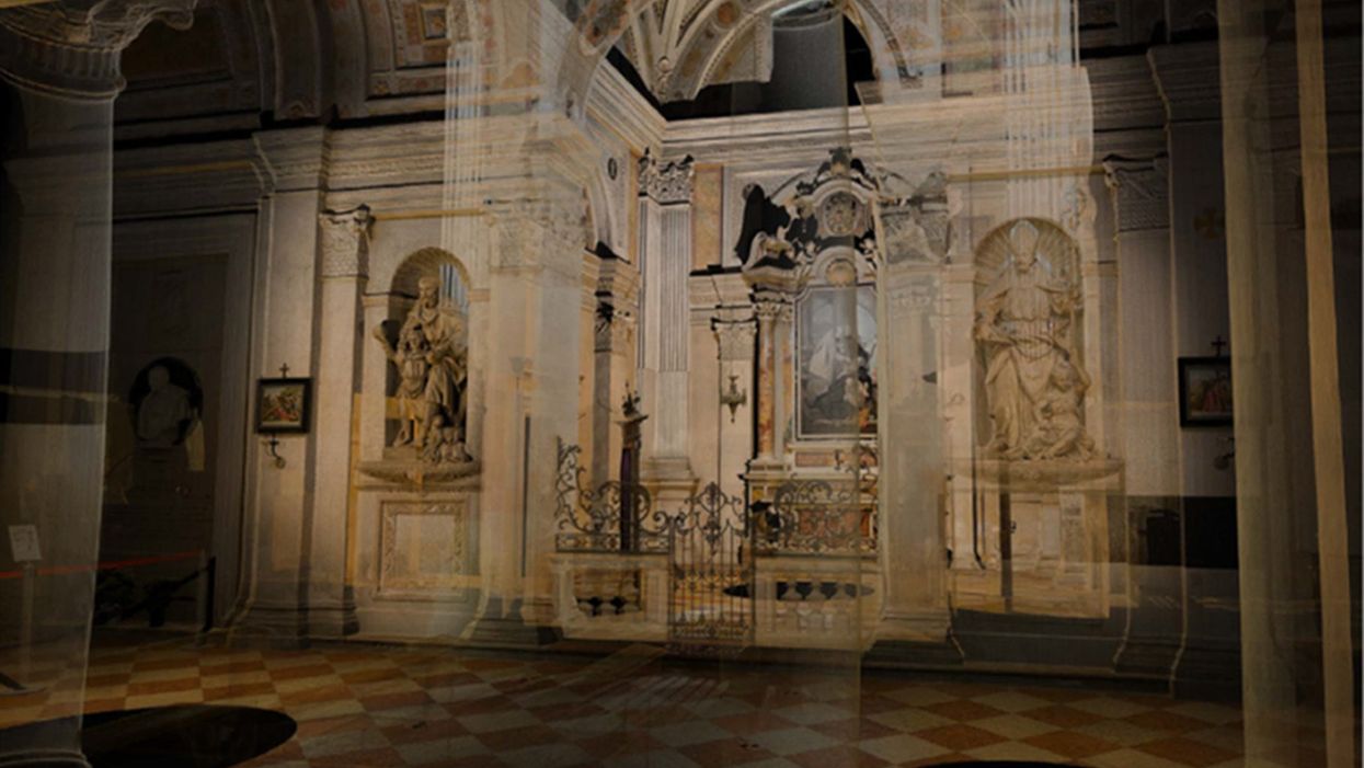 A 3D optimisation of the painting’s original church setting (The National Gallery/PA)