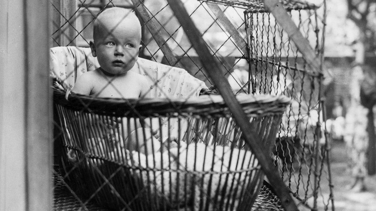 A baby cage