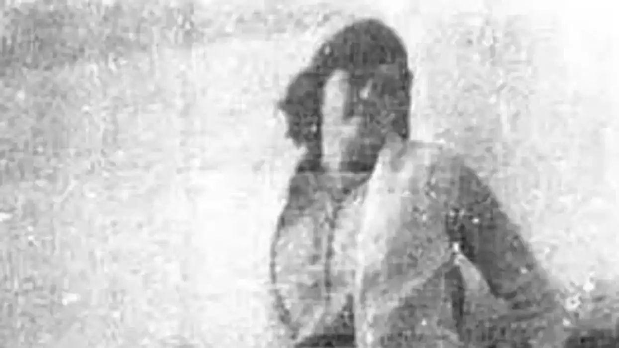 A black and white image of missing Sheila Fox