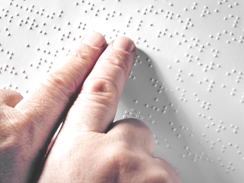 Braille banners will offer encouragement to blind London Marathon runners