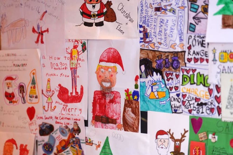 A collection of some of the letters sent to Santa