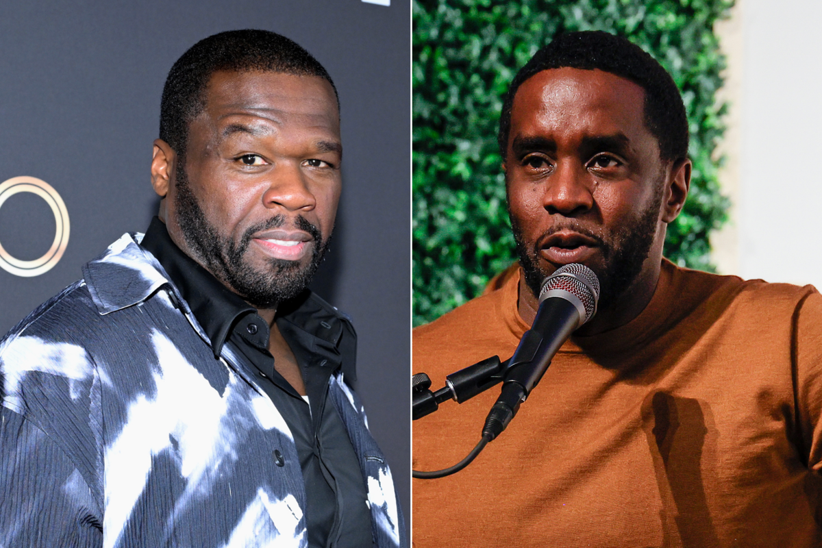 A composite image of 50 Cent and Sean 'Diddy' Combs