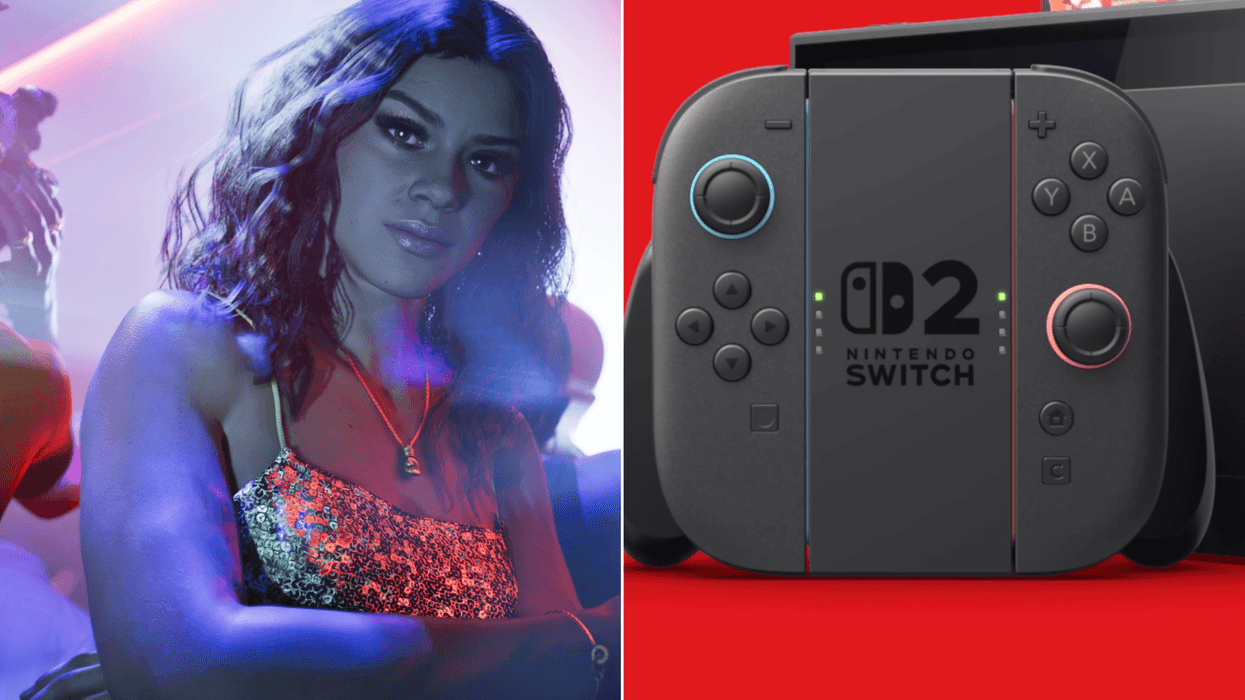 A composite image of a screenshot of Lucia Caminos and a screenshot of the Nintendo Switch 2