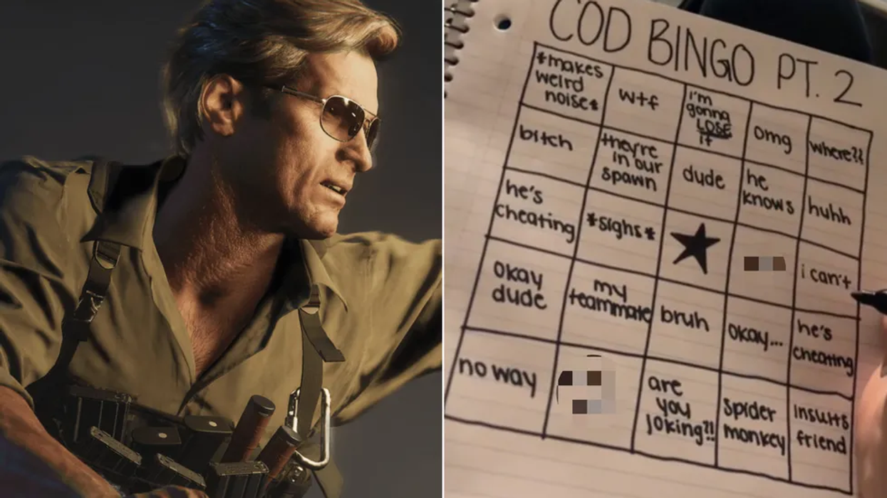 A composite image of Adler in Call of Duty Black Ops 6 and a screenshot of CoD Bingo pixellated