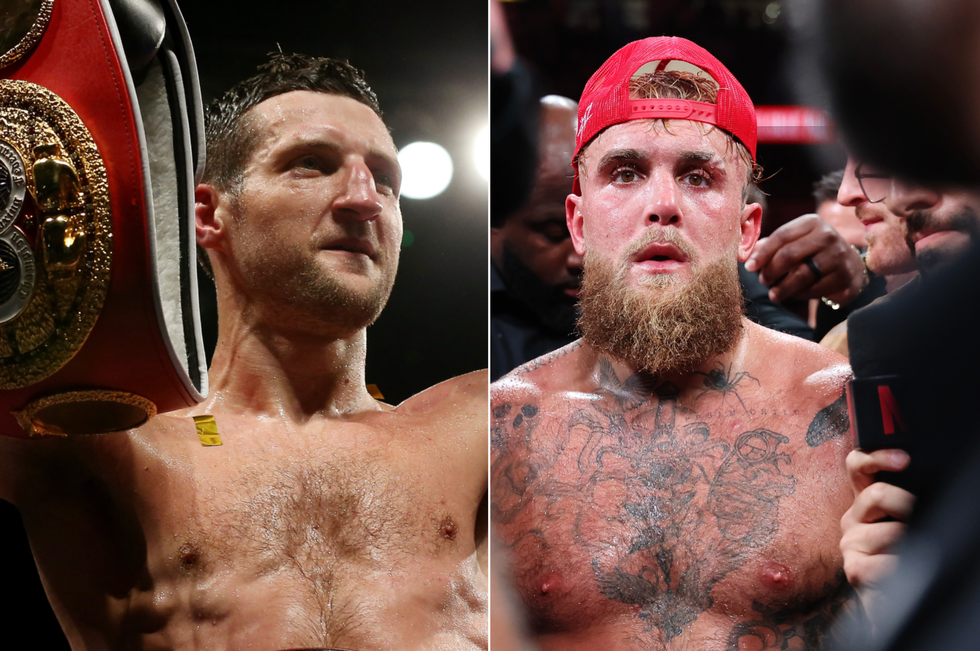 A composite image of Carl Froch and Jake Paul