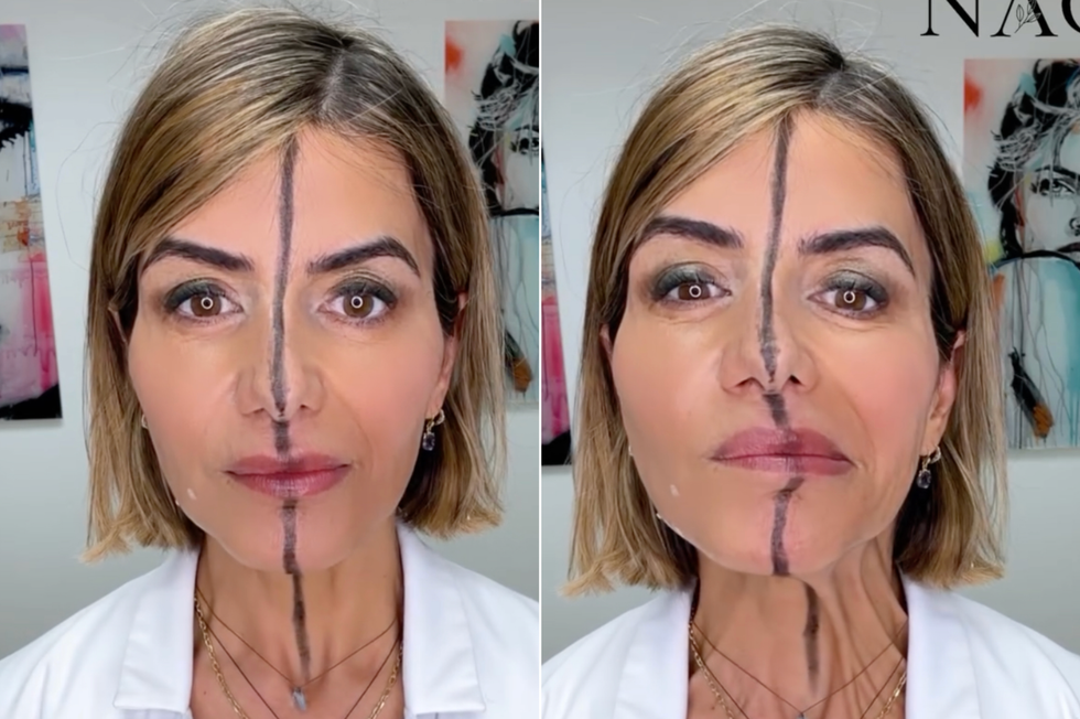 A composite image of Dr Bita Farrell's study