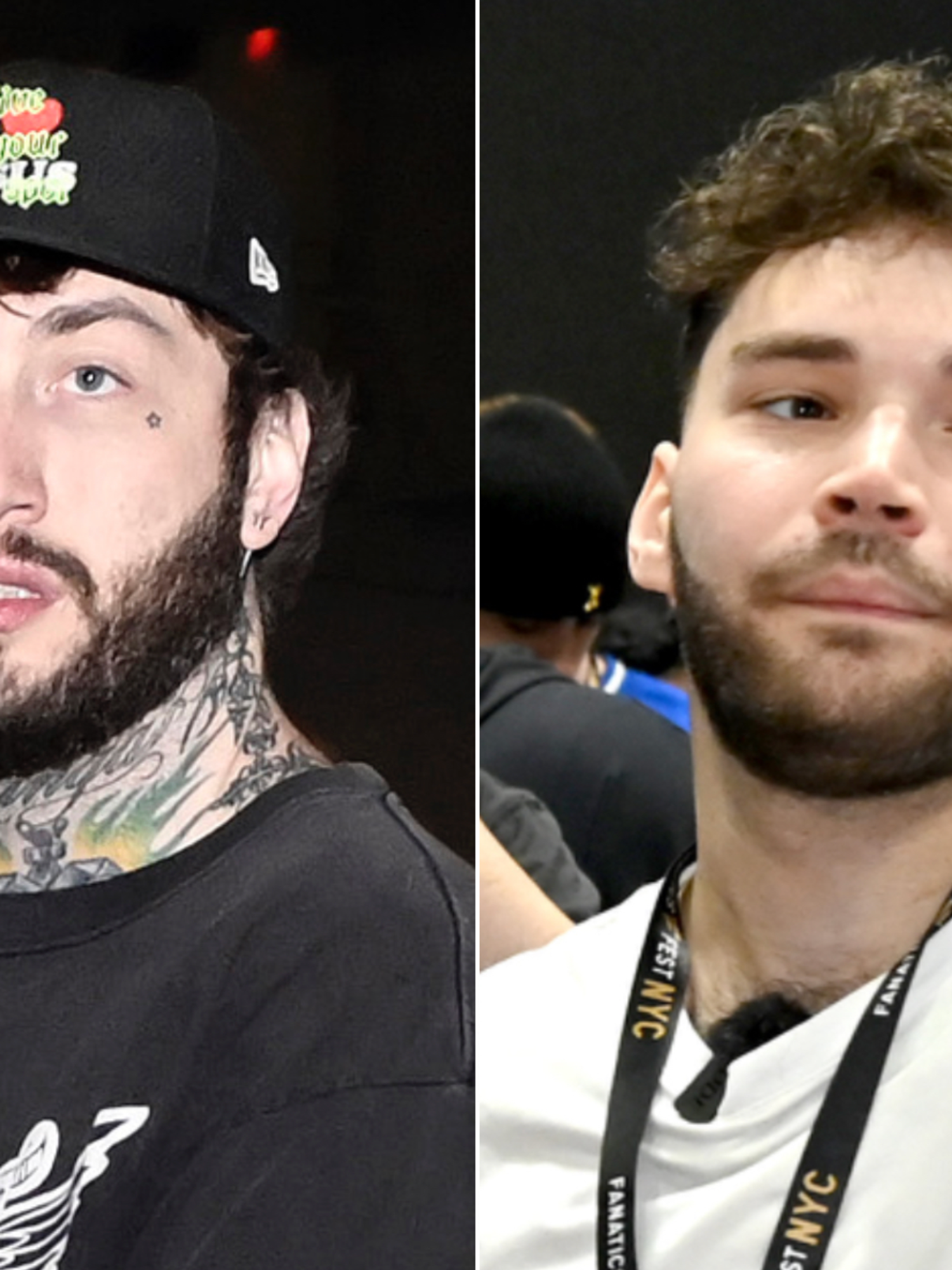 A composite image of FaZe Banks and Adin Ross