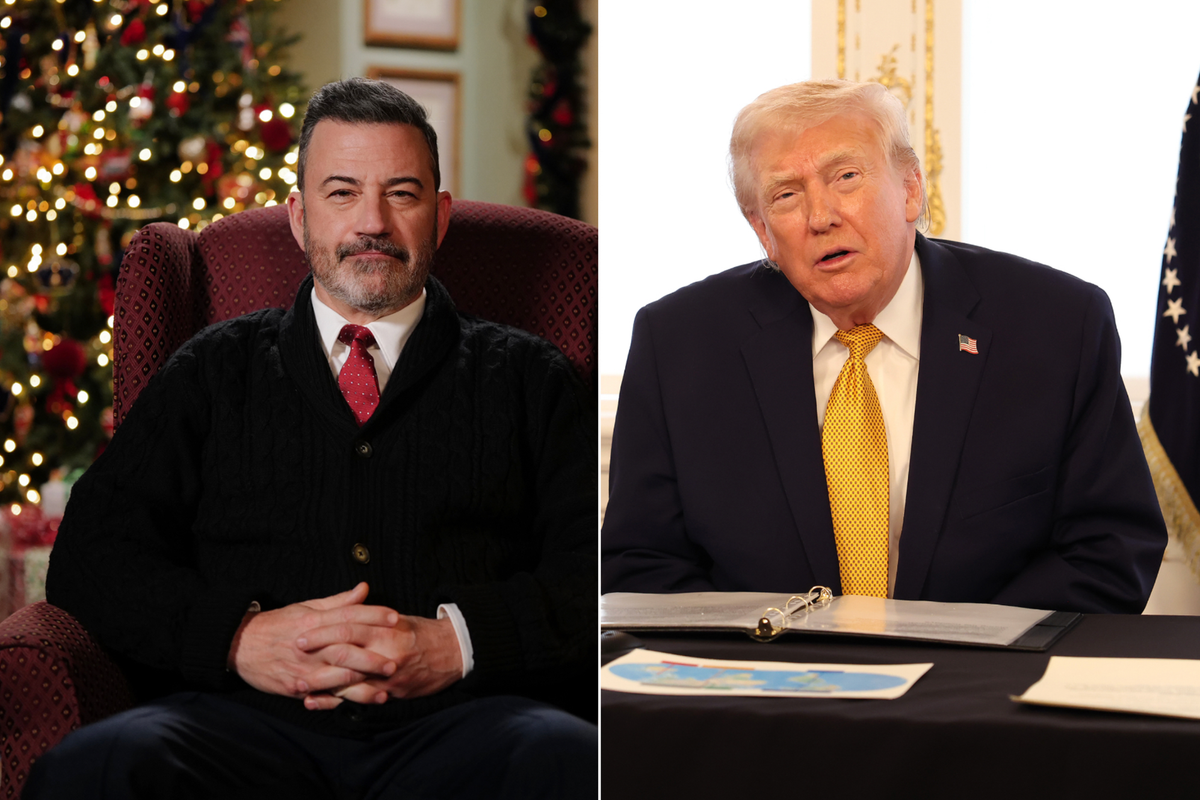 A composite image of Jimmy Kimmel and Donald Trump