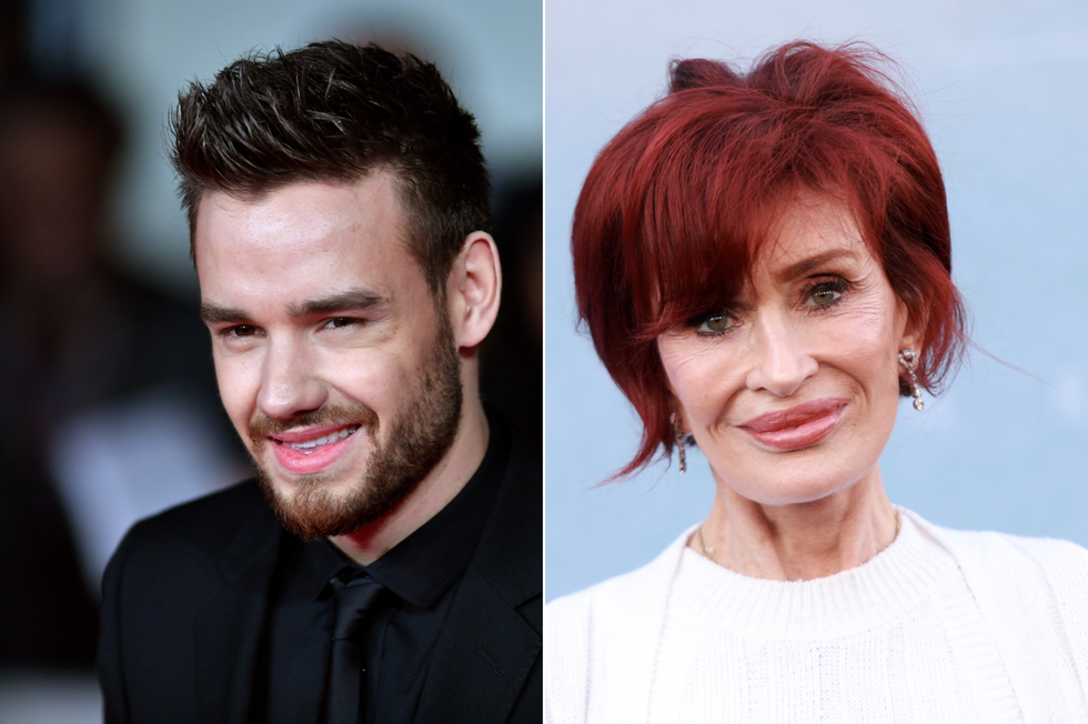 A composite image of Liam Payne and Sharon Osbourne