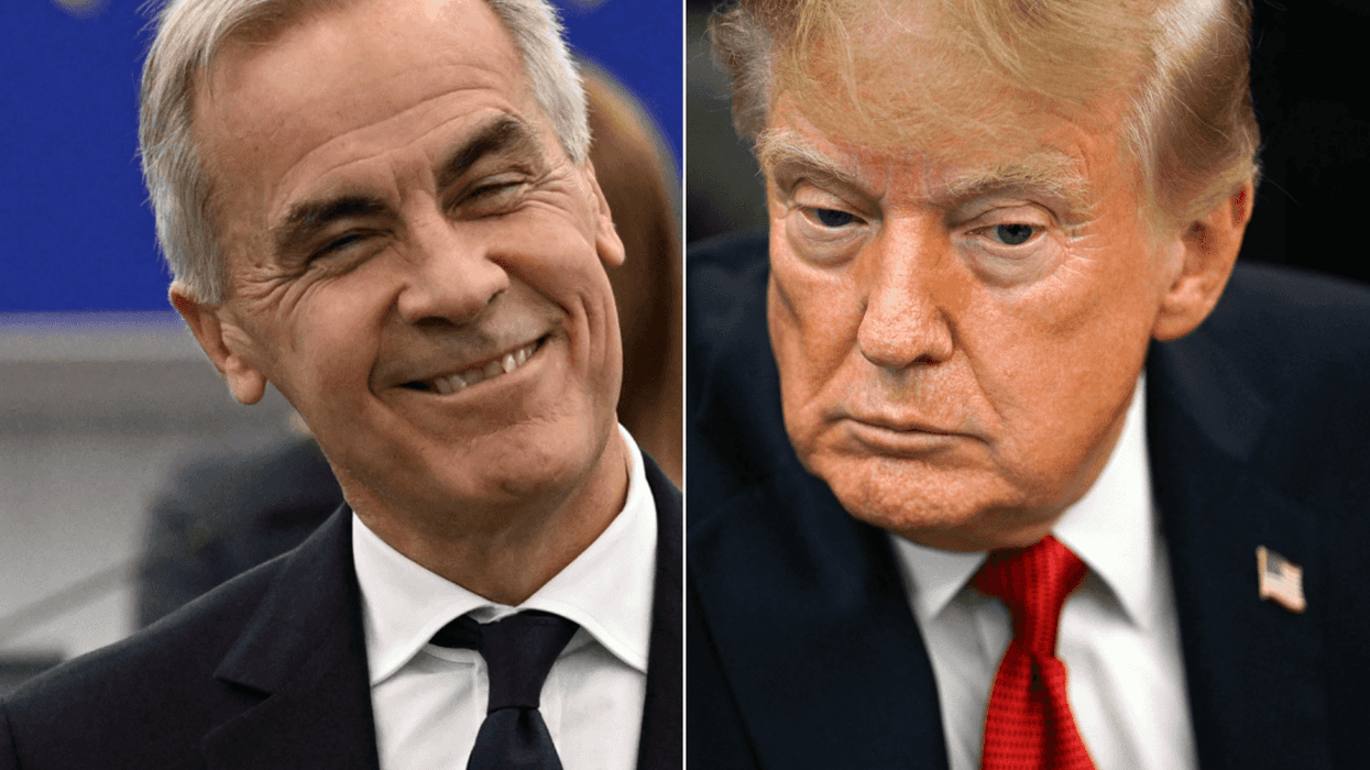 A composite image of Mark Carney and Donald Trump