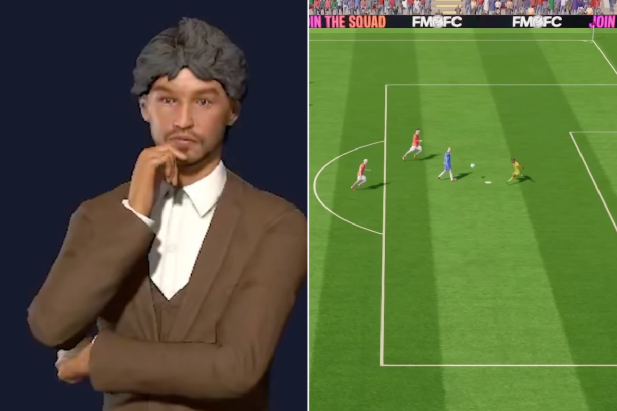 A composite image of screenshots from Football Manager 26 trailers