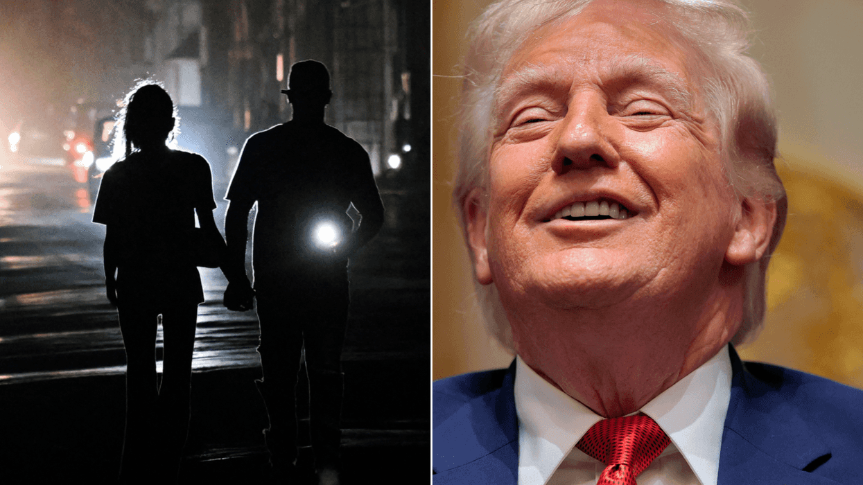 A composite image of the Cuba blackouts and Donald Trump