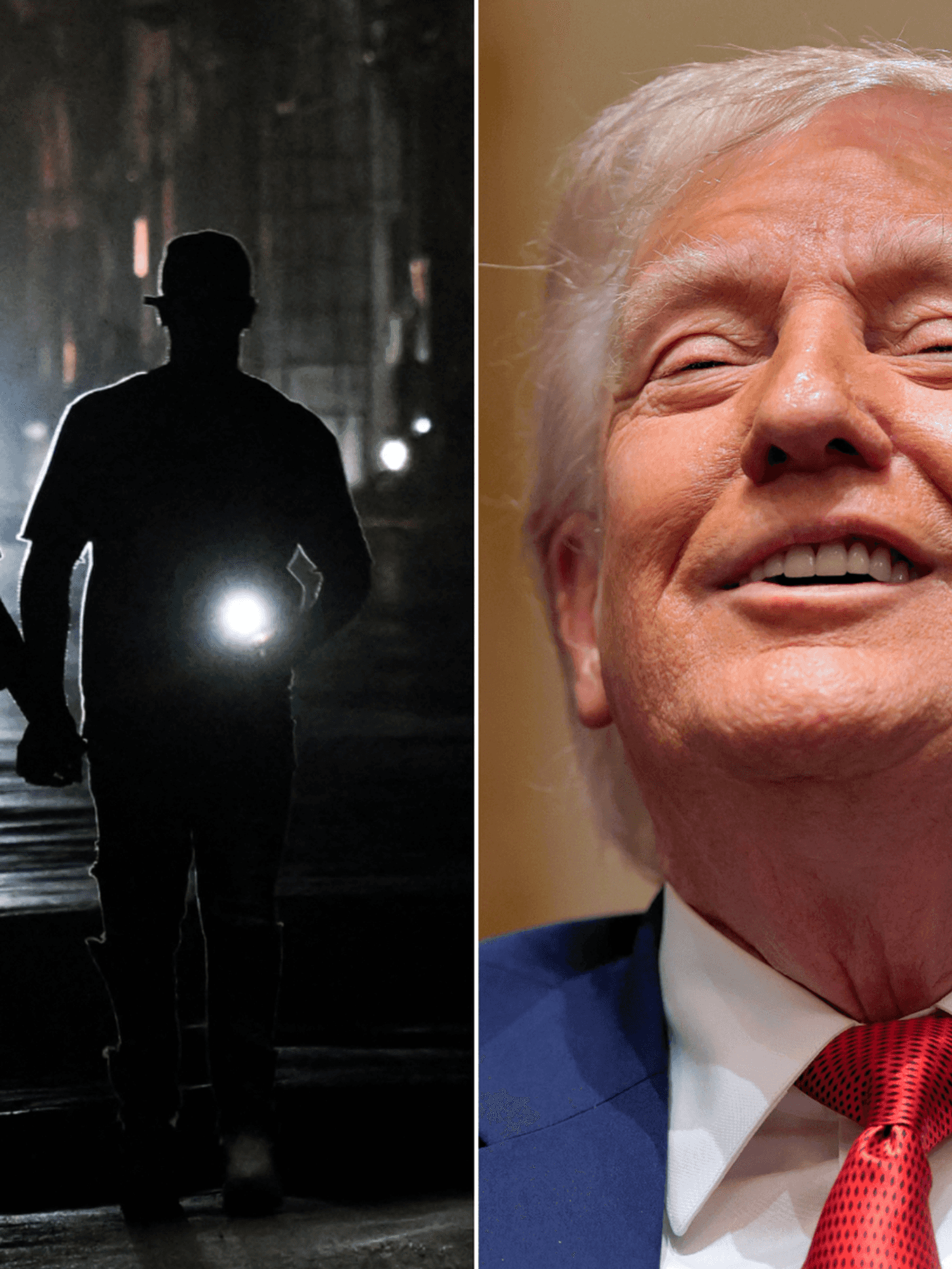 A composite image of the Cuba blackouts and Donald Trump