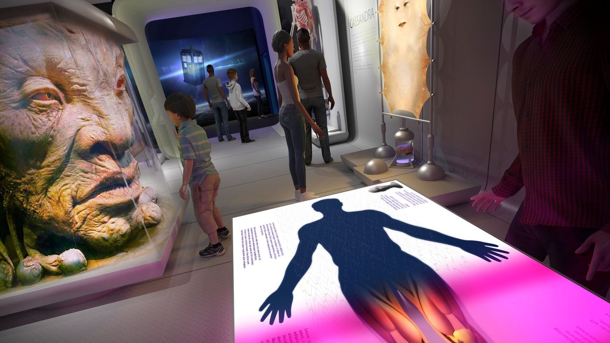 A concept drawing of the Doctor Who Worlds of Wonder exhibition, which is coming to the World Museum in Liverpool next year (National Museums Liverpool/PA)