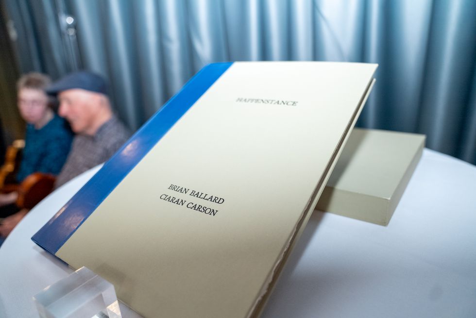 A copy of Happenstance by Brian Ballard and Ciaran Carson