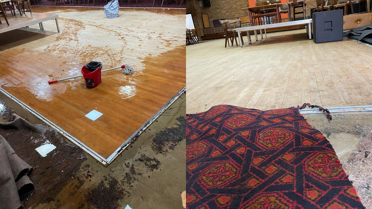<p>A dancefloor at a social club in Walthamstow may well have been saved by volunteers (Daniel Barnard/PA)</p>