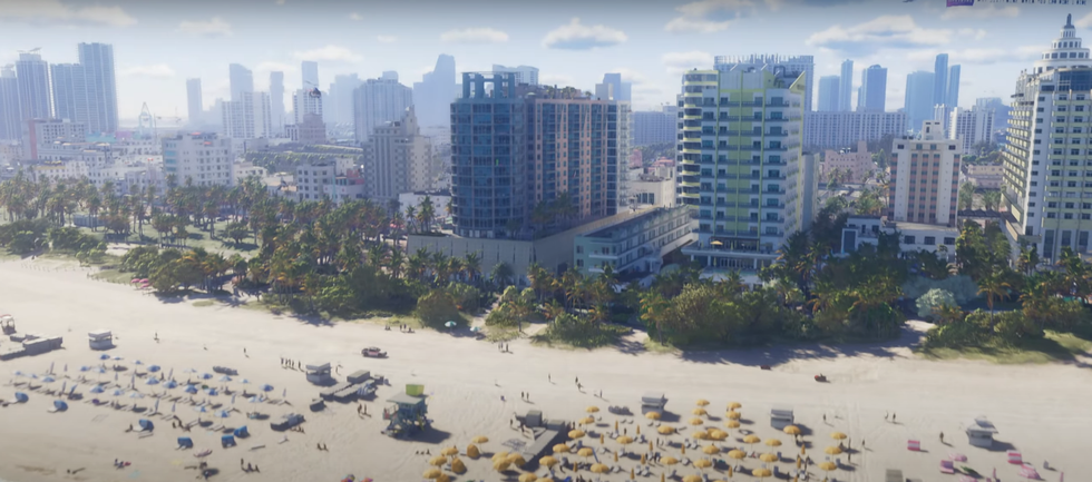 A Florida beach - shown in-game in GTA 6