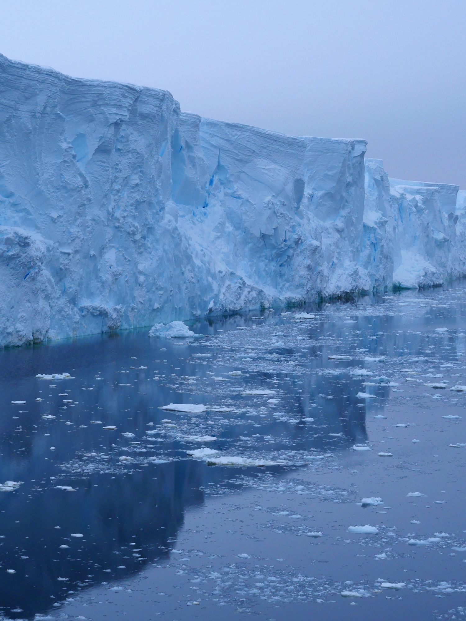 a general view of a vast area of the Antarctic Ice Sheet - Thwaites Glacier - which spans an area equal to the island of Great Britain or the US state of Florida