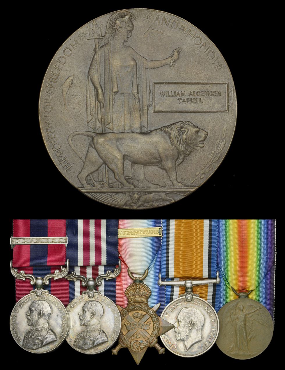 A group of medals won by Lieutenant William Tapsell sold for \u00a310,000 (Dix, Noonan, Webb/PA)