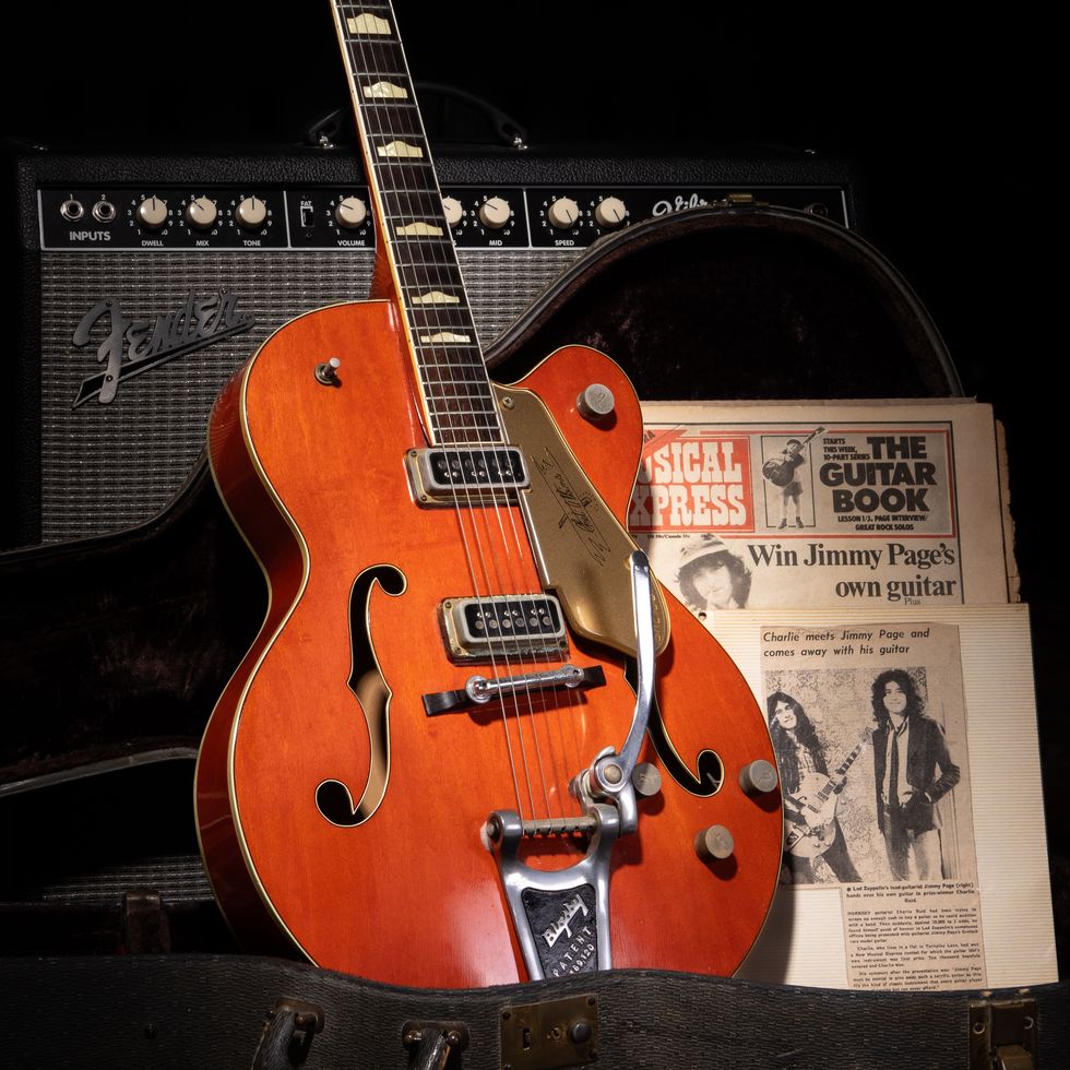 Led Zeppelin guitar given away for free could sell for £50,000 at auction