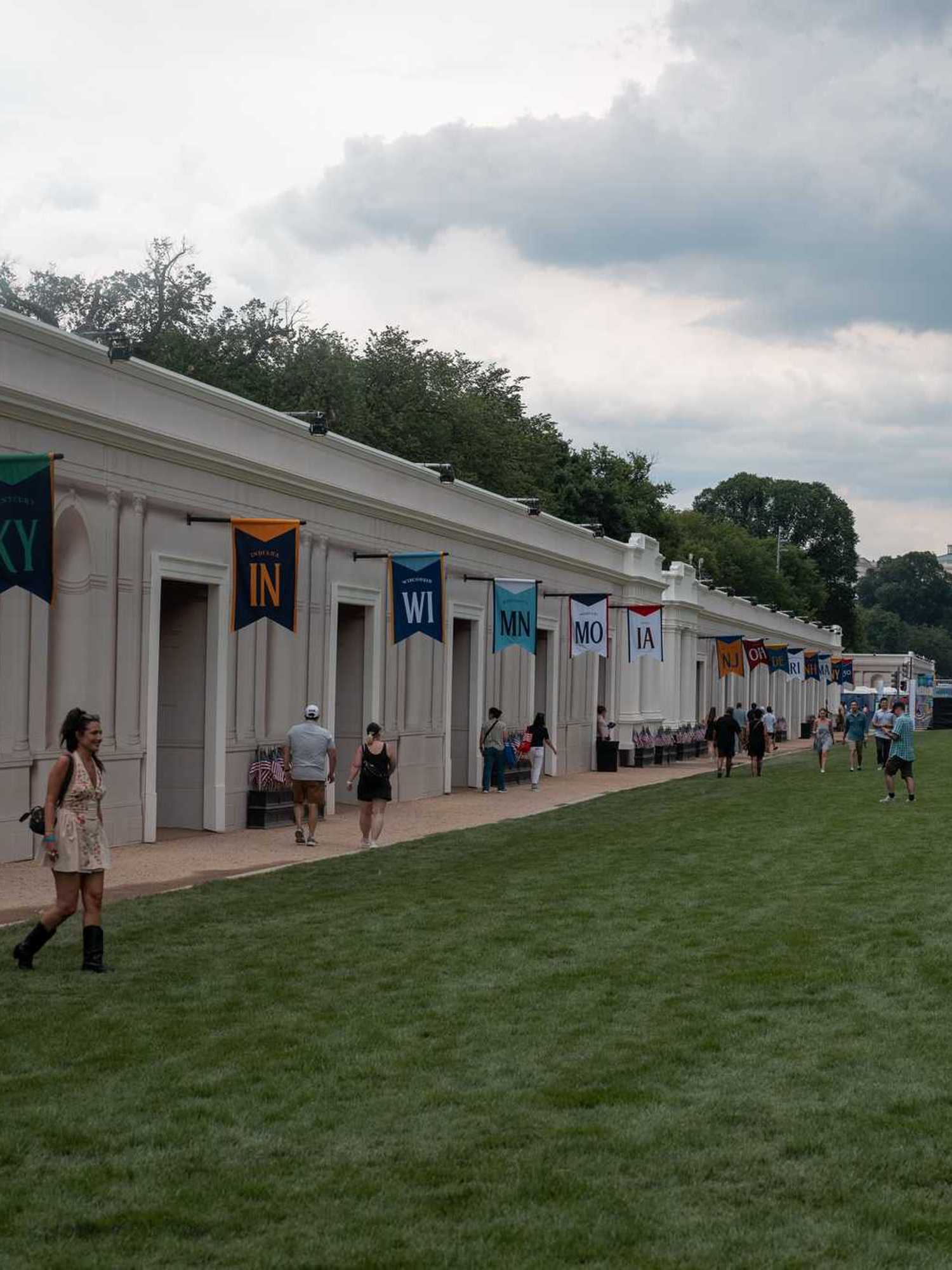 A handful of people dotted around the National Mall for the Great American State Fair.