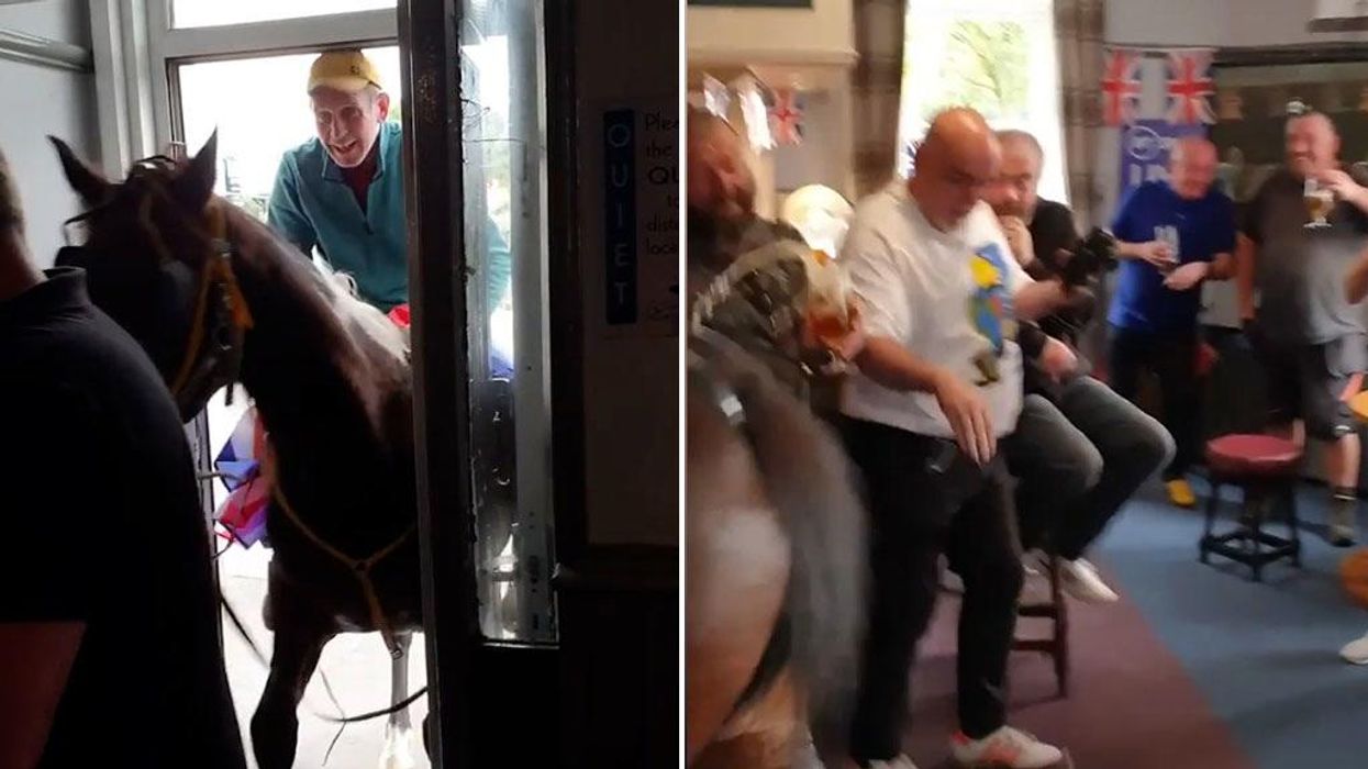 Man knocked off horse as he rode into a pub to celebrate the Jubilee