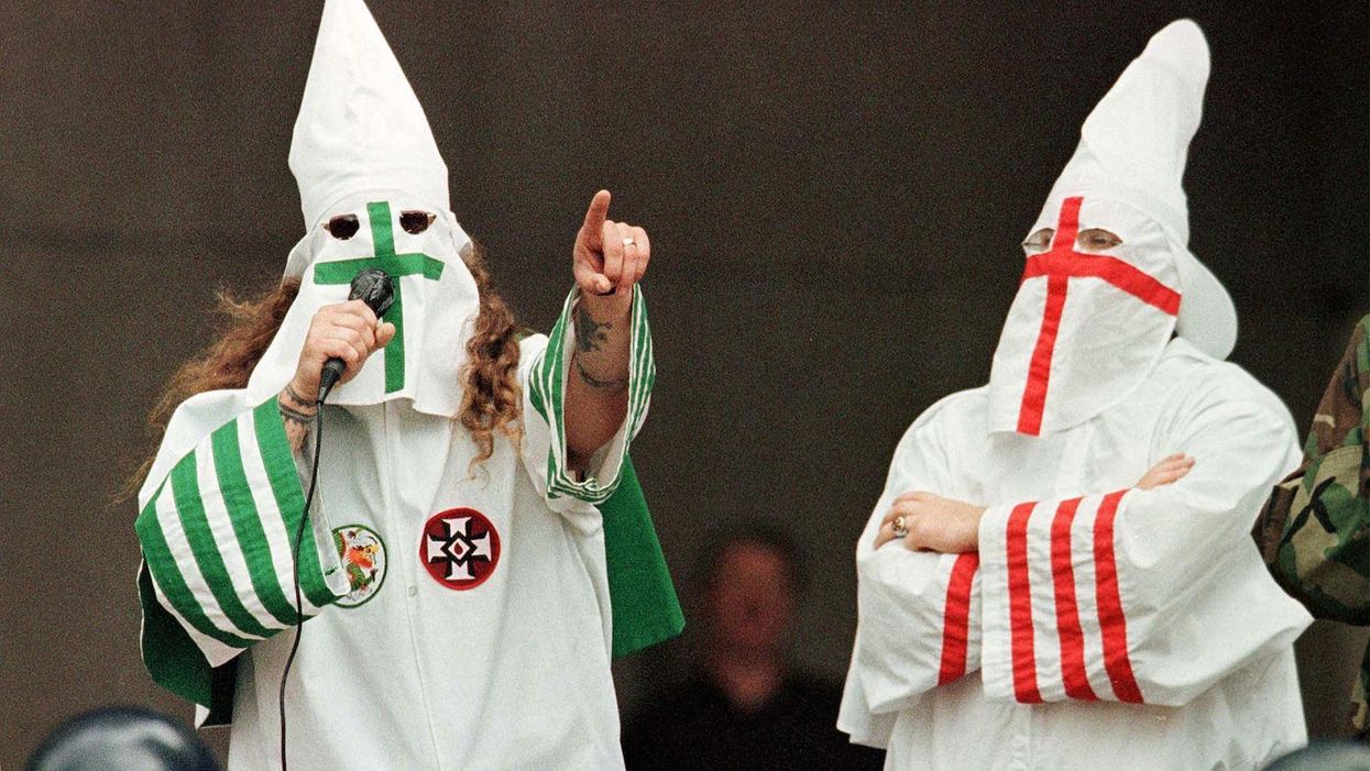 A KKK rally on 21 August 1999 in Cleveland, Ohio
