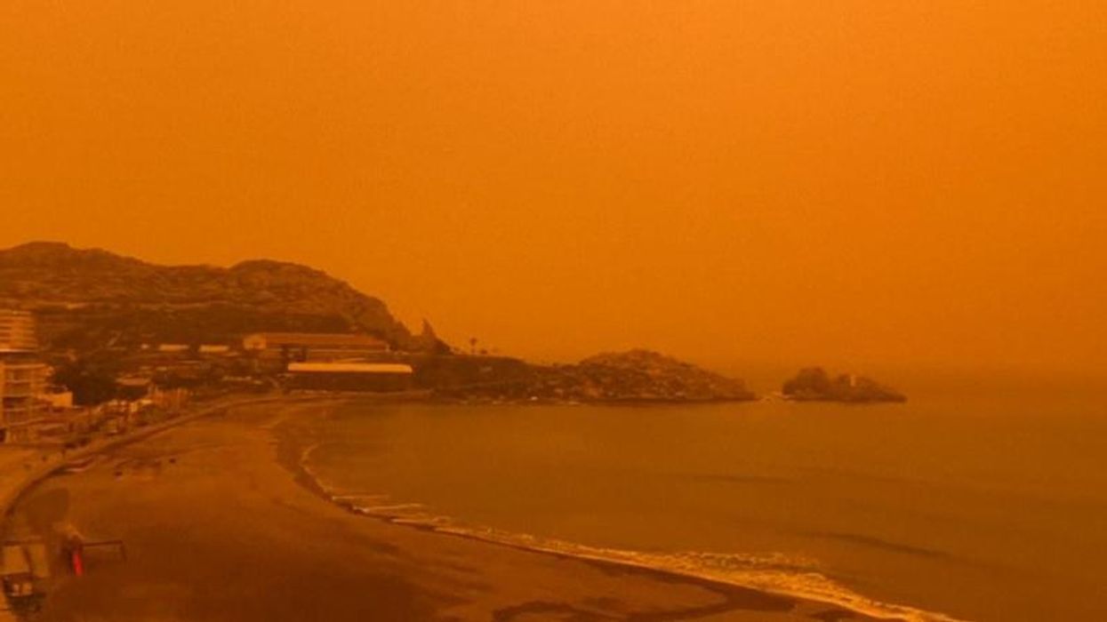 Why has the sky turned orange?