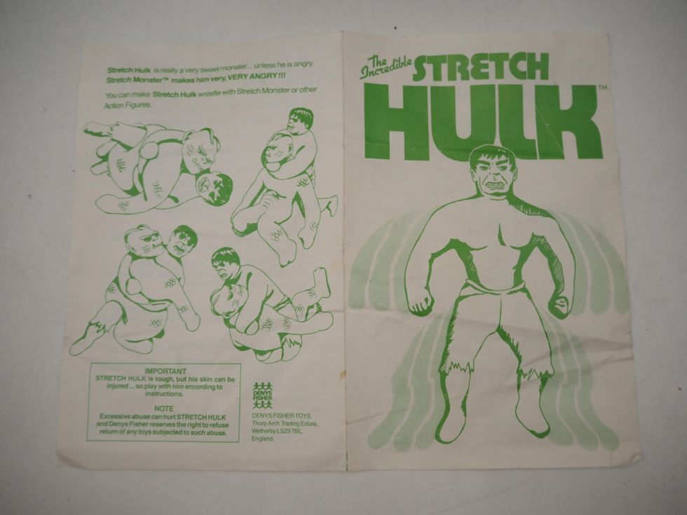 A leaflet about the Hulk toy