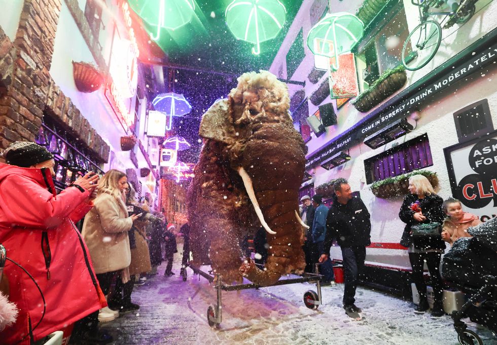 Mammoth festive surprise for revellers in Belfast’s Cathedral Quarter