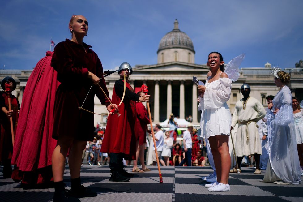 Living chess set featuring 32 actors turns heads at London’s ChessFest