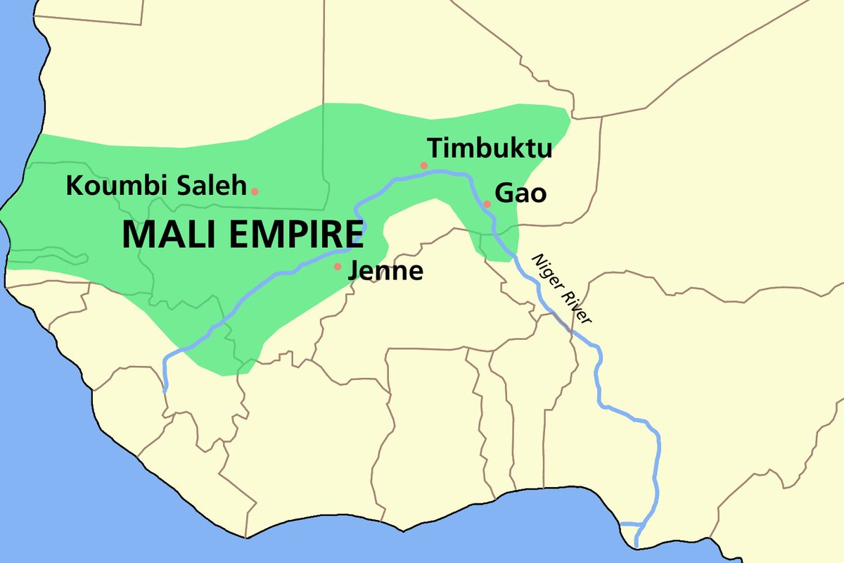 A map of the Mali empire