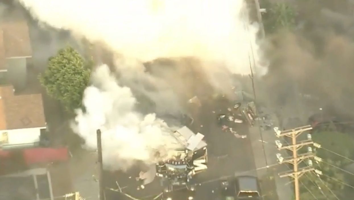 <p>A massive explosion injured at least 17 people.</p>