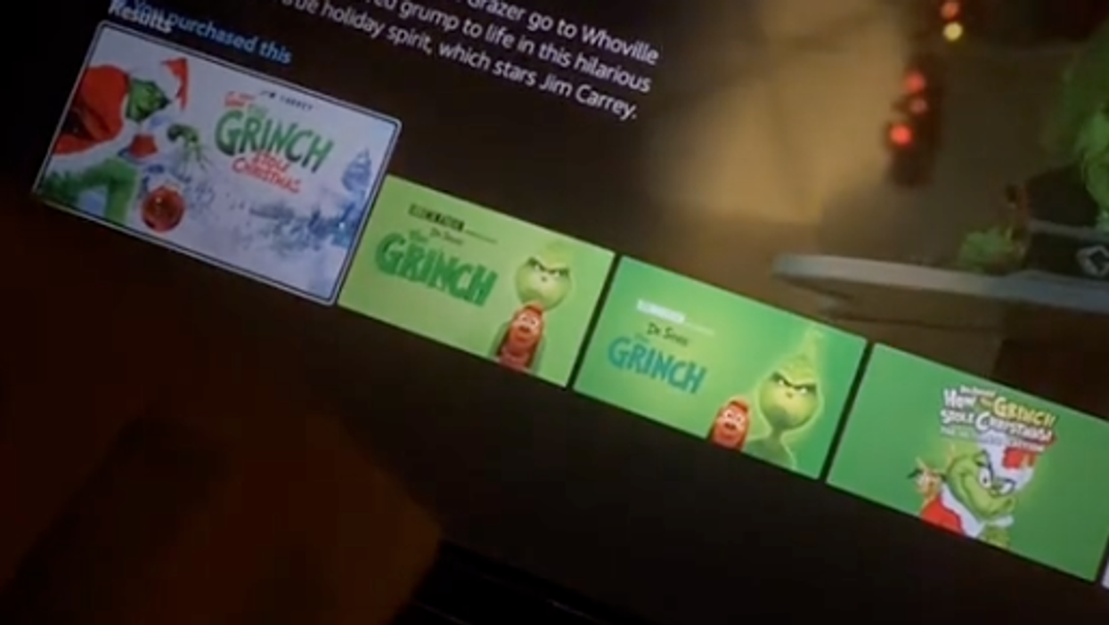 <p>A movie theater got caught showing ‘The Grinch’ off of Amazon Prime</p>