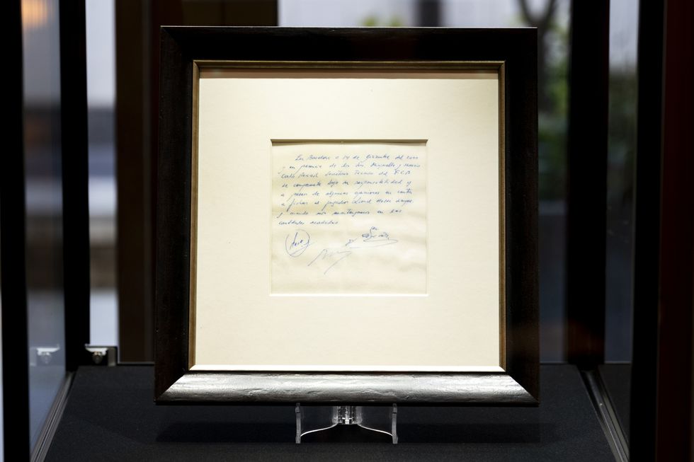 Napkin which helped bring 13-year-old Messi to Barcelona sells for £762,000