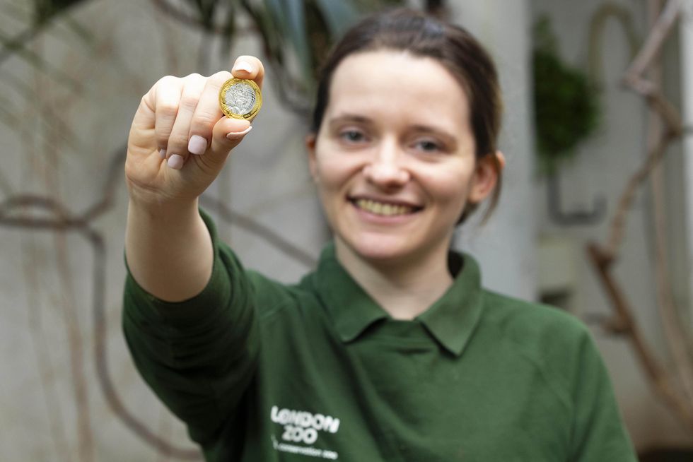 A new ZSL coin being held