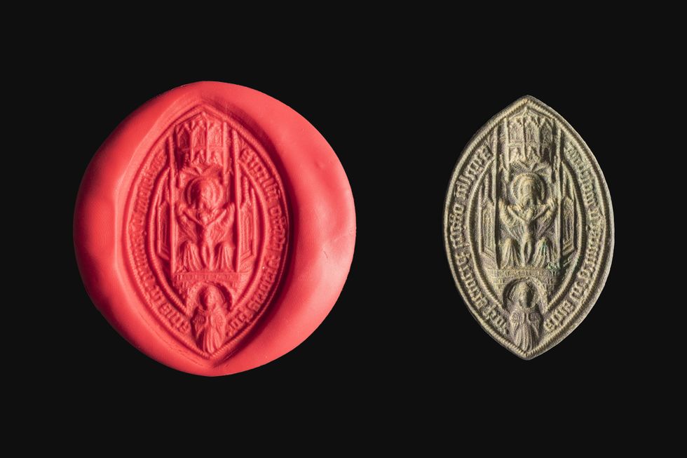 A newly acquired seal, thought to be associated with Mottisfont when it was a priory, March 2022