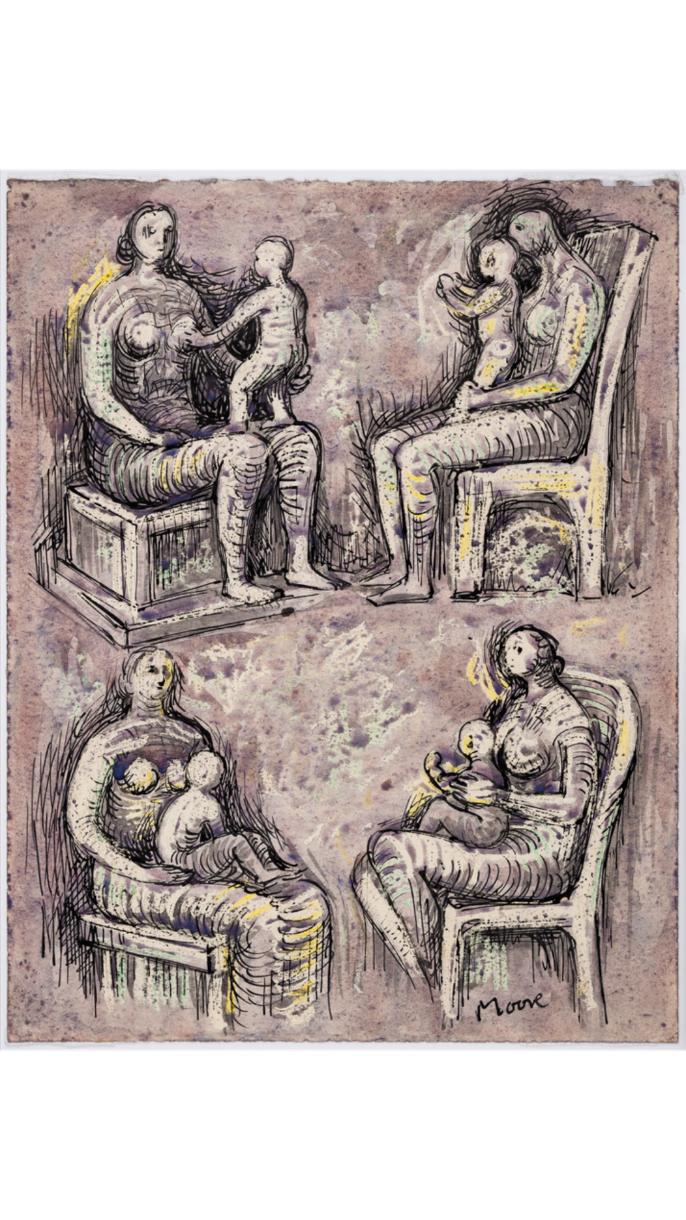 Henry Moore watercolour sells at auction for £25,000 after charity shop purchase