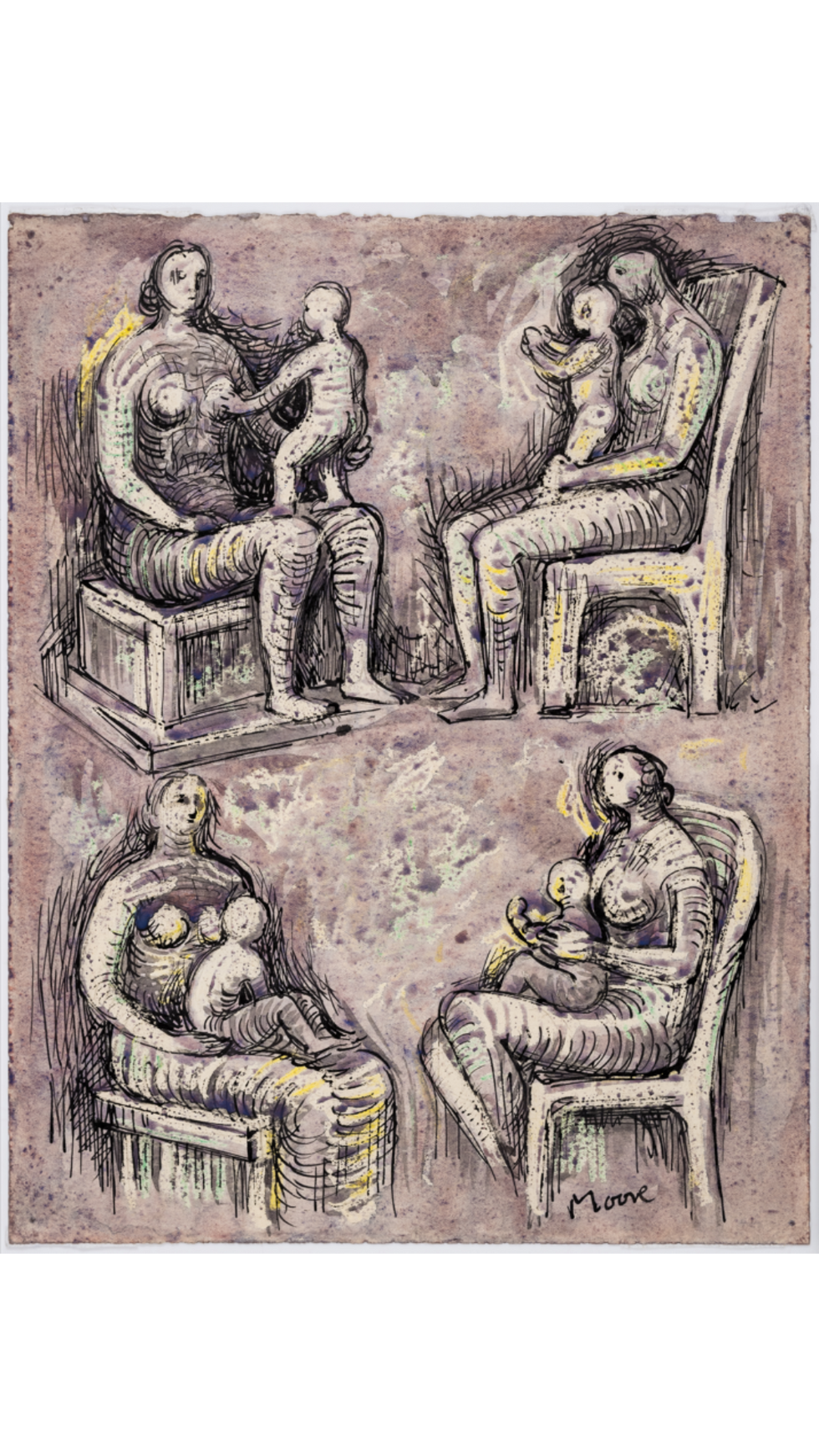 Henry Moore watercolour sells at auction for £25,000 after charity shop purchase