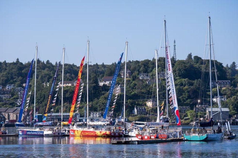 A number of yachts docked in Oban