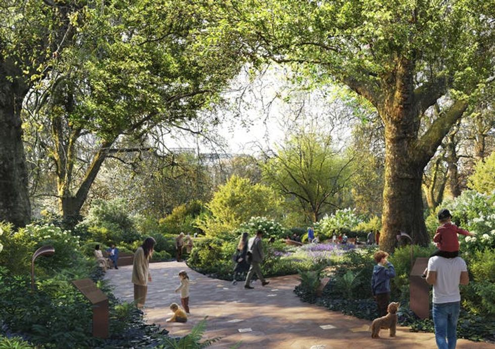 A path will take visitors through a family of gardens