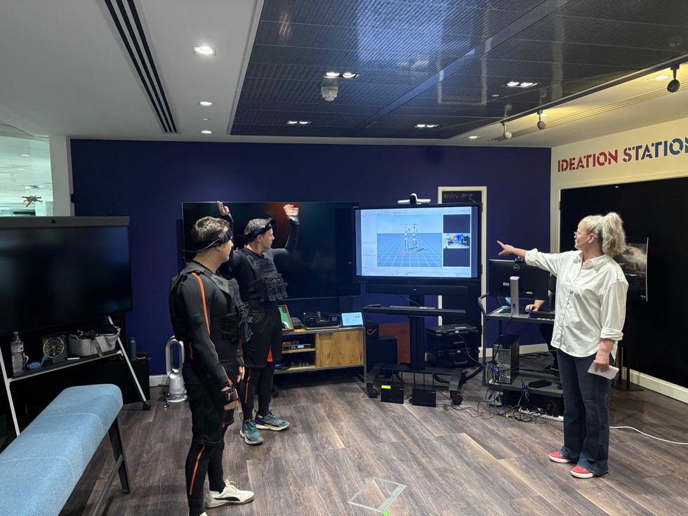 A photo of a motion cature session at Criterion Games
